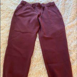 Lululemon burgundy sweatpants/joggers!